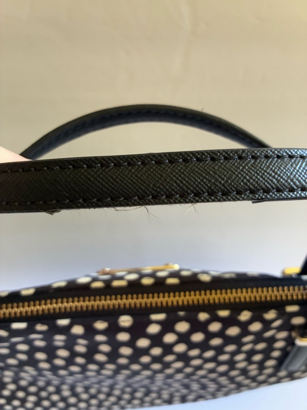 Kate Spade Black and White Polka Dot Nylon Laptop Bag with Detachable Strap - Picture 11 of 15